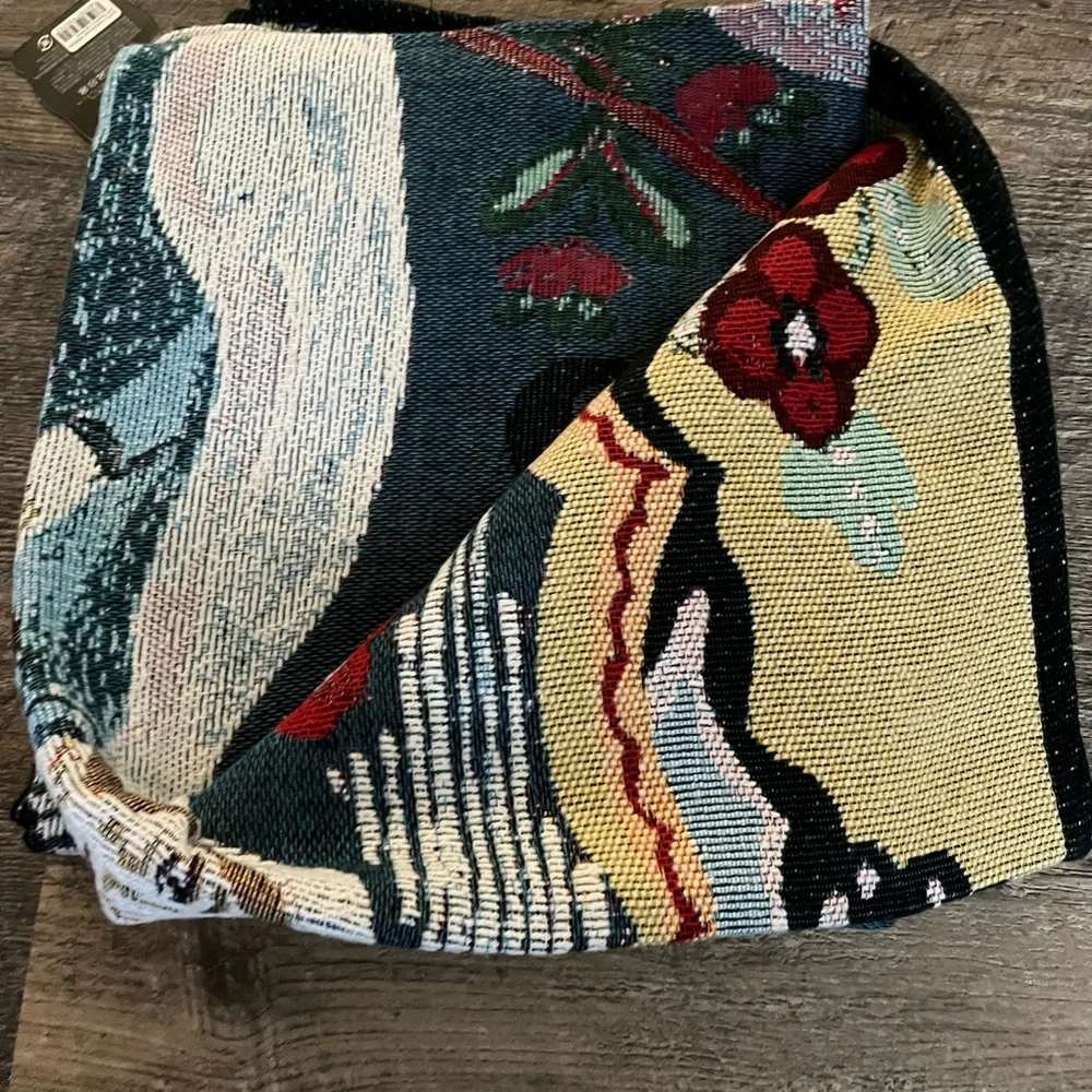 Last* Nathalie Lete MARIA illustration w/ Gobelins woven fabric! Wall tapestry!
